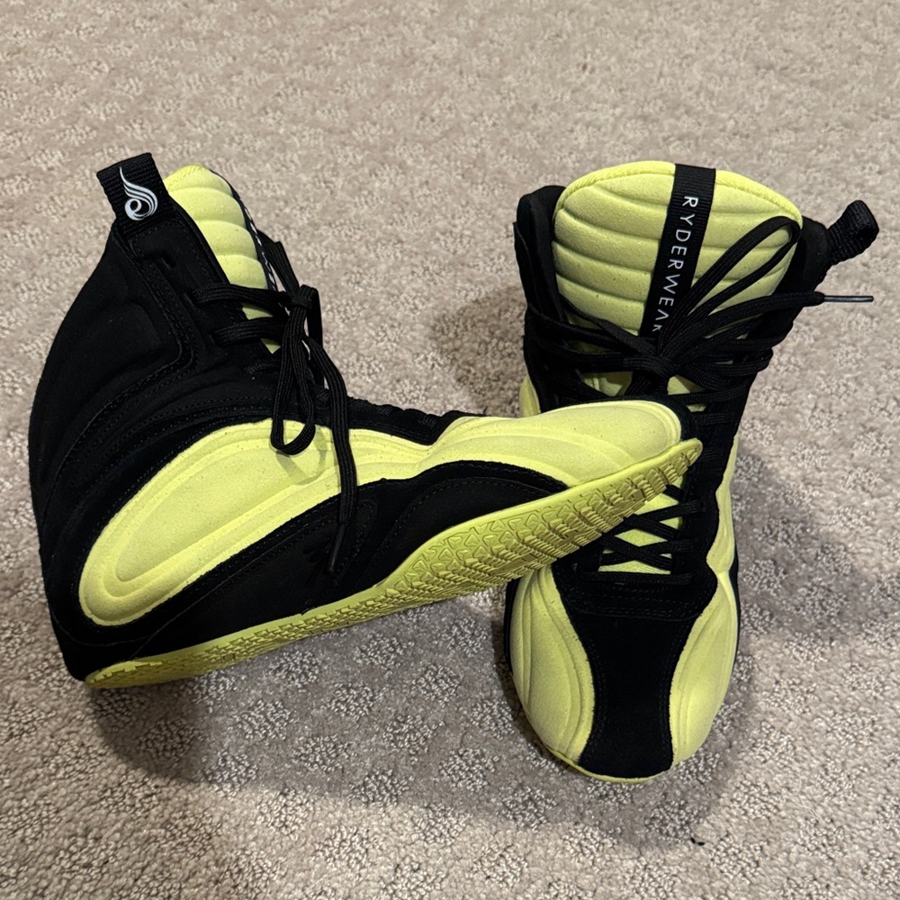 Ryderwear Neon Yellow and Black High-Top Training Sneakers
